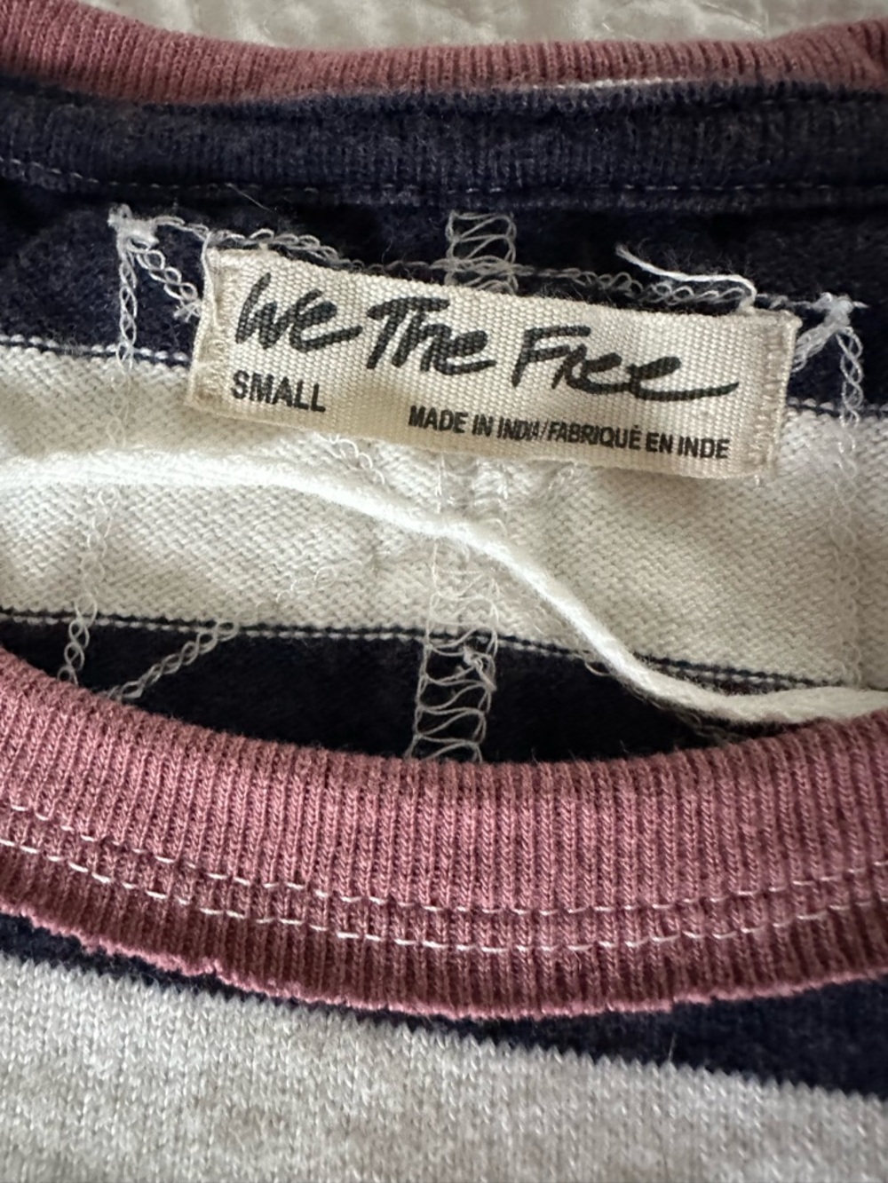 We the Free, Free People Rose Stem Tee oversized, striped, sweater. Boho Small - Picture 4 of 13